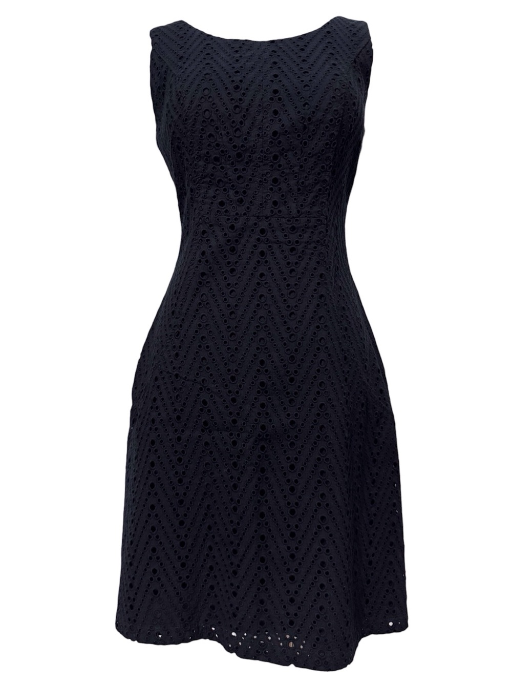 The Limited Black Eyelet Lace-lined Sleeveless Shift Dress Size 2